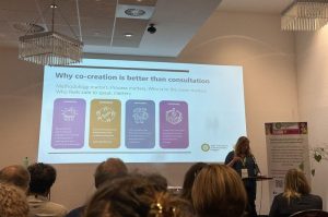 Picture of slide showing why co-creation is better than consultation