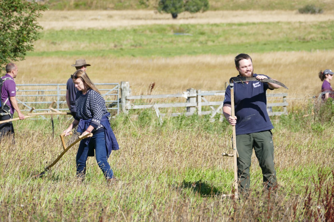 Participants of last years wildflower and scything workhops.